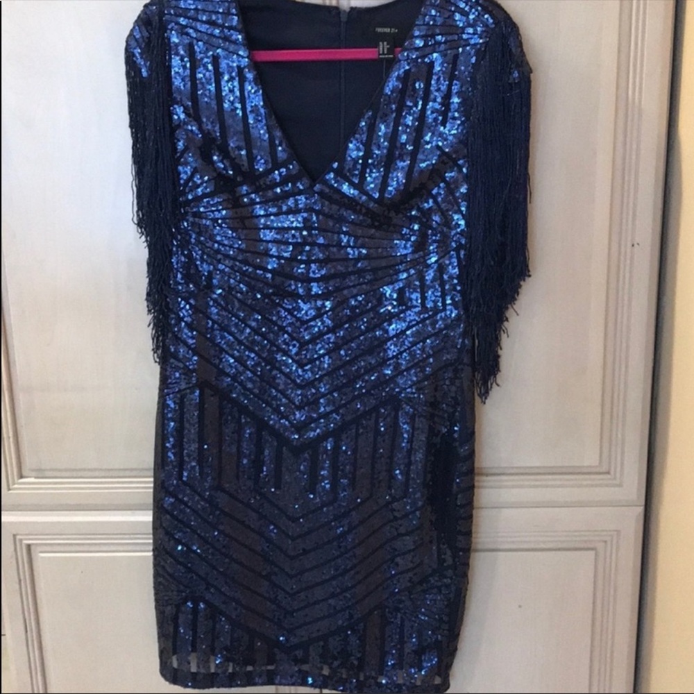 Forever 21 Sequin Fringe Dress